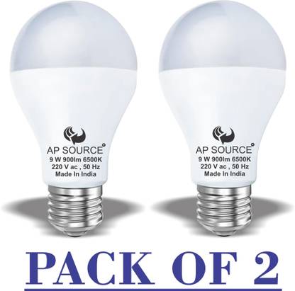 AP Source 9 W Basic Round E27 LED Bulb