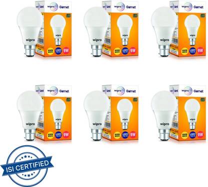 Wipro 9 W Basic Standard B22 LED Bulb
