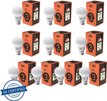 GM 3 W Basic Round B22 LED Bulb