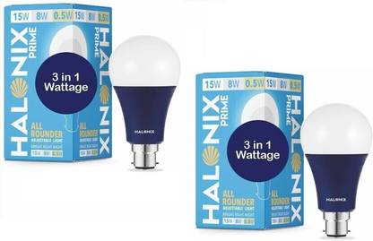 HALONIX 15 W, 8 W, 0.5 W Basic Round B22 LED Bulb