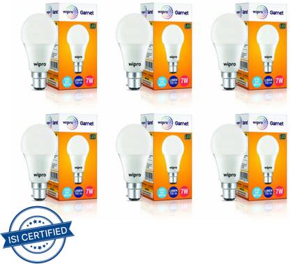 Wipro 7 W Basic Standard B22 LED Bulb