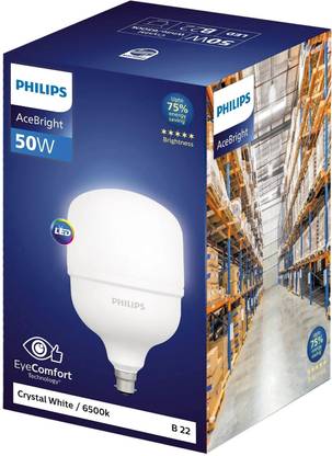 PHILIPS 50 W Basic Round B22 LED Bulb