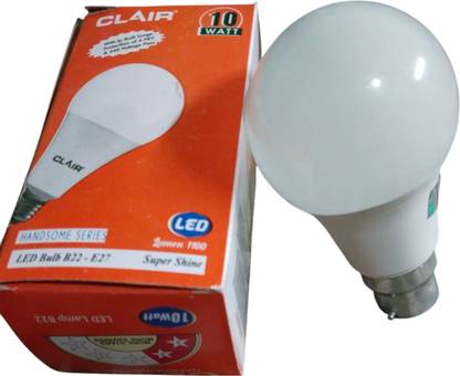 clair 10 W Basic Round B22 LED Bulb