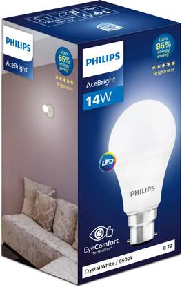 PHILIPS 14 W Basic Round B22 LED Bulb