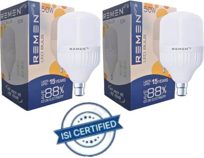 REMEN 50 W Basic Standard B22 LED Bulb