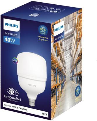 PHILIPS 40 W Basic Round B22 LED Bulb