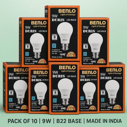 benlo 9 W Basic Globe B22 LED Bulb