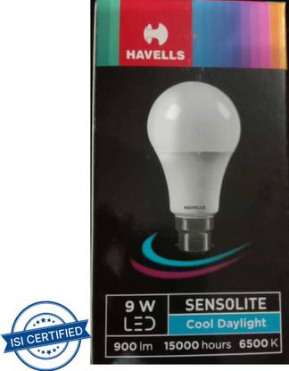 HAVELLS 9 W Motion Sensor Round B22 LED Bulb