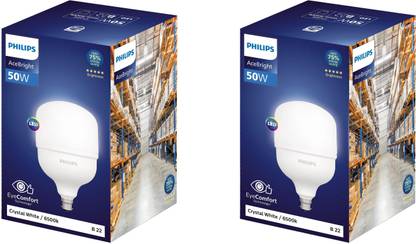 PHILIPS 50 W Basic Round B22 LED Bulb