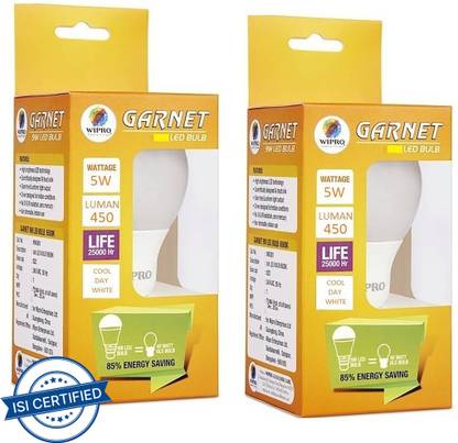 Wipro 5 W Basic Standard E27 LED Bulb
