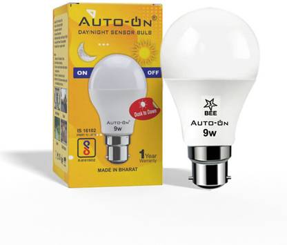 auto-on 9 W Basic Round B22 Night Bulb
