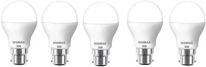 sigmaa 9 W Basic Round B22 LED Bulb