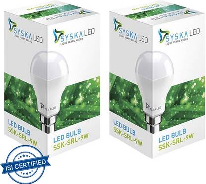 Syska 9 W Basic Round B22 LED Bulb
