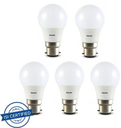 PHILIPS 5 W Basic Round B22 LED Bulb