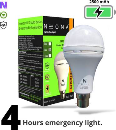 NEONA 9 W Basic Standard B22 Inverter Bulb