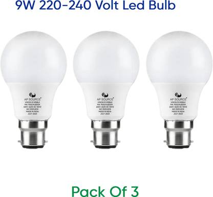 AP Source 9 W Basic Round B22 LED Bulb