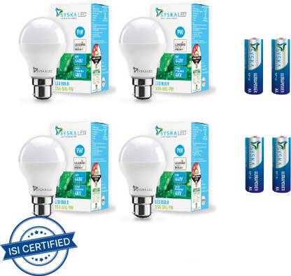 Syska 9 W Basic Standard B22 LED Bulb