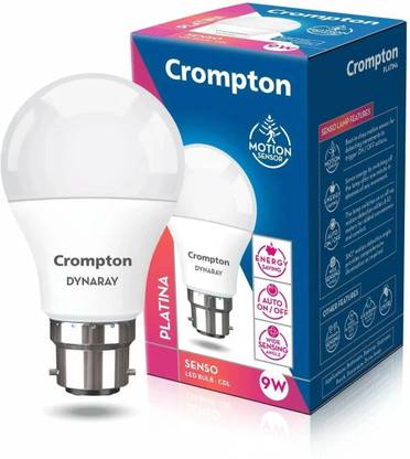 Crompton 9 W Motion Sensor Round B22 LED Bulb