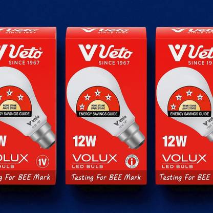 Veto 12 W Basic Round B22 LED Bulb