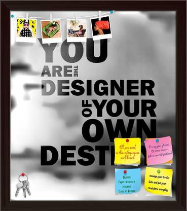 Artzfolio Galaxy Background Retro Design Notice Pin Board Dark Brown Frame 20x22.7inch Cork Bulletin Board