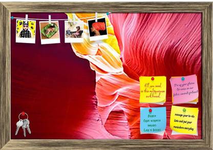 Artzfolio Antelope Canyon Grand Canyon USA Pinboard Antique Golden Frame 17.6x12inch Cork Bulletin Board