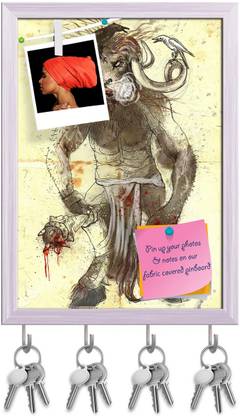 Artzfolio Image of Ancient Greek Myths & Legends Minotaur Pinboard White Frame 12x16.6in Cork Bulletin Board