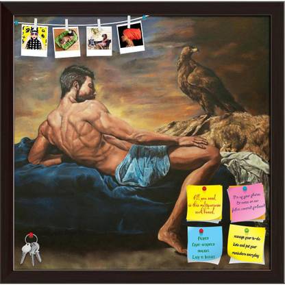 Artzfolio Rest Notice Pin Board Dark Brown Frame 20.2 x 20 inch (51 x 51 cms) Cork Bulletin Board