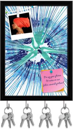 Artzfolio Contemporary Modern Art in Jackson Pollock style Pinboard Black 8x11.1in Cork Bulletin Board