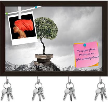 Artzfolio Conceptual Image With Green Tree Growing From Book Pinboard Dark Brown11.5x8in Cork Bulletin Board