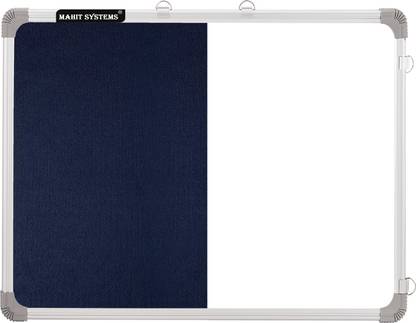Mahit Systems combi notice board 2x3 ft. with white and blue Bulletin board Cork Bulletin Board