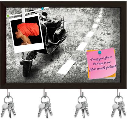 Artzfolio Grunge Style Background Image of Retro Motobike Pinboard Dark Brown14.5x10in Cork Bulletin Board