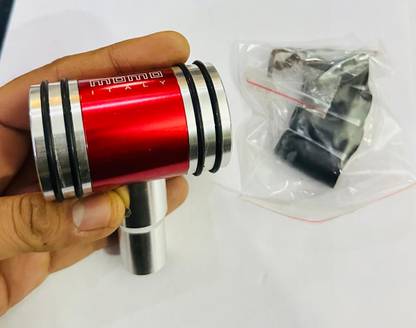 Auto MT Red Momo-Finish Aluminium Hammer with Sporty Handle Gear Shift Knob for all Car. Car Engine Valve