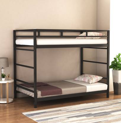 Ziaula Sturdy Metal Bunk Bed 3x6 (Single) | 2-Step, Space-Saving, Durable Metal Bunk Bed