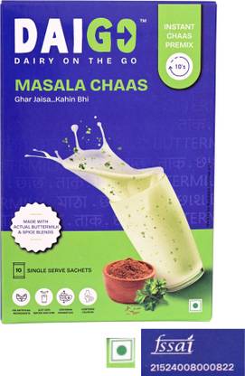 DAIGO Instant Chaas Premix (Masala Flavour)| Box of 10 sachets Buttermilk