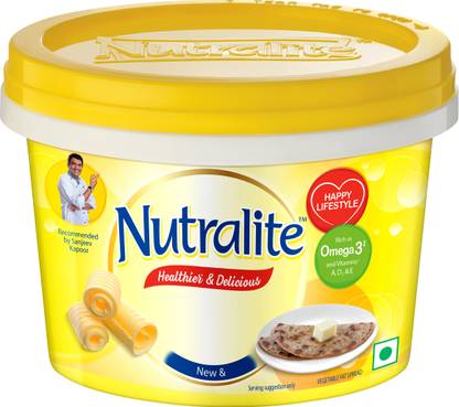 Nutralite Premium Fat Spread Tub|Enriched with Vitamins&Omega 3|Naturally Cholesterol-free Fat Spread
