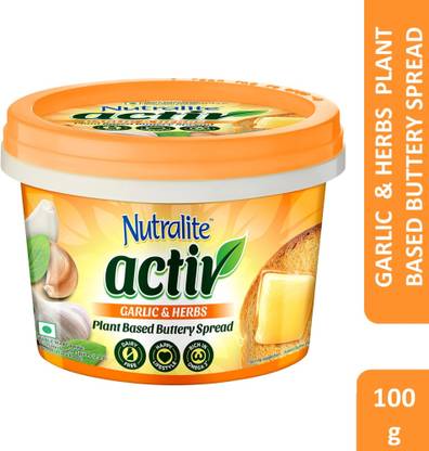 Nutralite Activ Garlic & Herbs Plant Based Buttery Spread Butter Spread