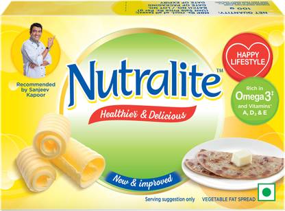 Nutralite Premium|Enriched with Vitamins and Omega 3|Naturally Cholesterol-free Fat Spread
