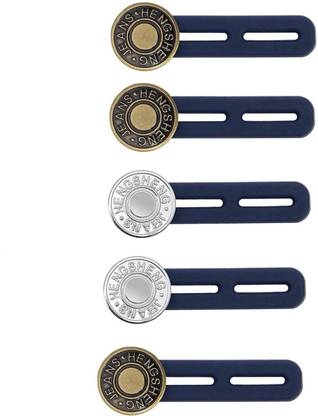 KT Mart 5 Pcs Expander Button, No-Sew Extend Buttons Metal Buttons
