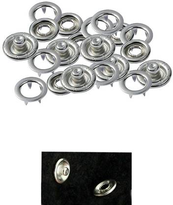 uniquemart Open Ring Cap Grip Metal Snap 200 Sets (800Pcs) Snap Fasteners Size-16L(5/16) Metal Buttons