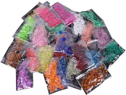 Hirday Blouse Buttons Pack of 1500 Botton 48pcs in 30 Different Water Colours Also Used Polyester Buttons