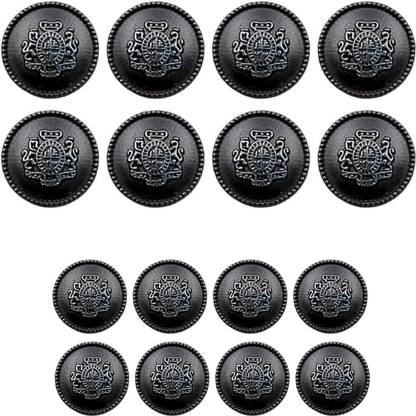 ANI ACCESSORIEZ Lion Suit Metal Button for Coat Blazer Sherwani & Jacket 8 big 8 small Red Metal Buttons