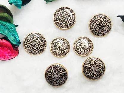 Magic of Gifts Antique Finish Glossy Men's Sherwani, Nehru Jacket, Metal Buttons (7) Metal Buttons