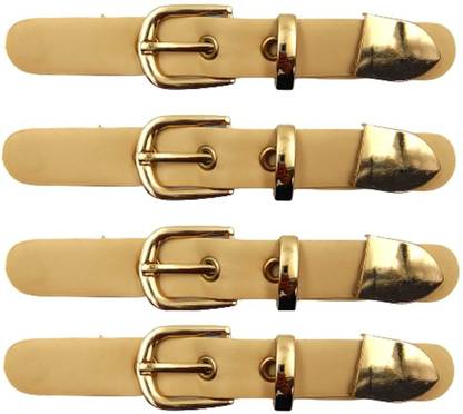 An Accessoriez Pu Leather (Cream) Clasp Belt Buckle For Bag Sweater Jacket DIY Used Pack Of 4 Leather Buttons