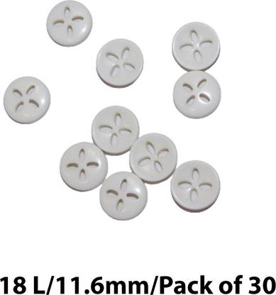 OSR Beautiful Round Shape Designer Chowk 18L/11.6mm Button Polyester Buttons