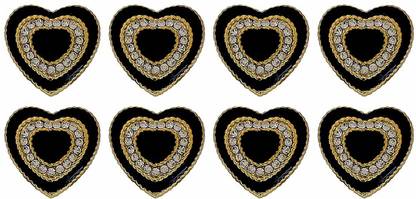ANI ACCESSORIES Rhinestone Small Heart Round Diamond Design Button for Coat,IndoWestern Sherwani Metal Buttons