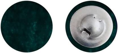 Quickcollection Bottom Green Button Round Buttons with Aluminum 4 Big + 12 Medium Fabric Buttons