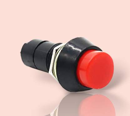 PARMO 2 Pin Red Push Button/On/Off Trigger Switch/Pack Of 10pcs Electronic Components Plastic Buttons