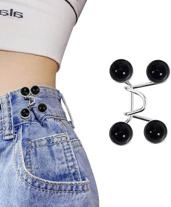 LIJIE Adjustable Waist Buckle for Pants, Instant Jeans Button Pins Pack Of 1 Brooch