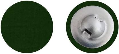 Quickcollection Green Button Round Buttons with Aluminum 4 Big + 12 Medium Fabric Buttons
