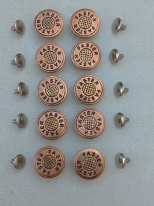 Togline 10 FASTER METAL JEANS BUTTONS Metal Buttons